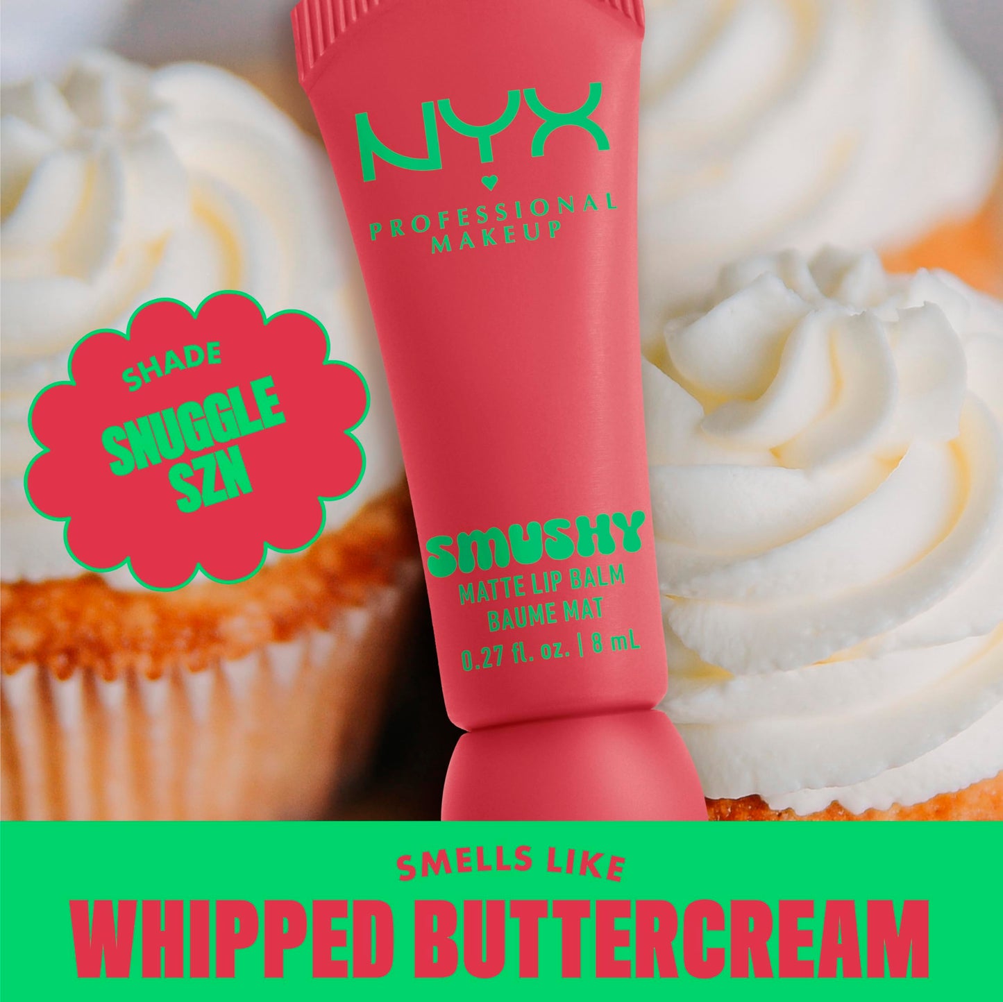 NYX PROFESSIONAL MAKEUP Smushy Matte Lip Balm, Tinted Lip Moisturizer with Soft, Matte Finish - Snuggle SZN (Blush Nude) Beauty and Personal Care NYX PROFESSIONAL MAKEUP