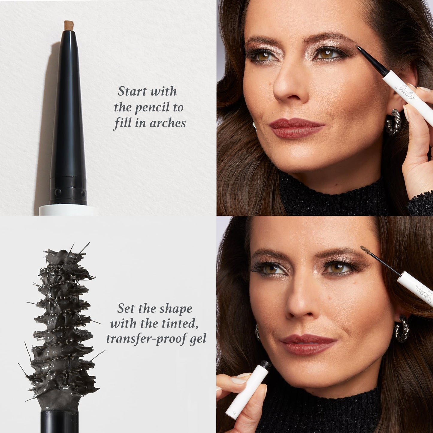 Julep Brow 101 Sculpting Pencil & Tinted Brow Gel Set - Dual-Ended Eyebrow Tool with Brush and Precision Tip - Long-Lasting, Waterproof Formula