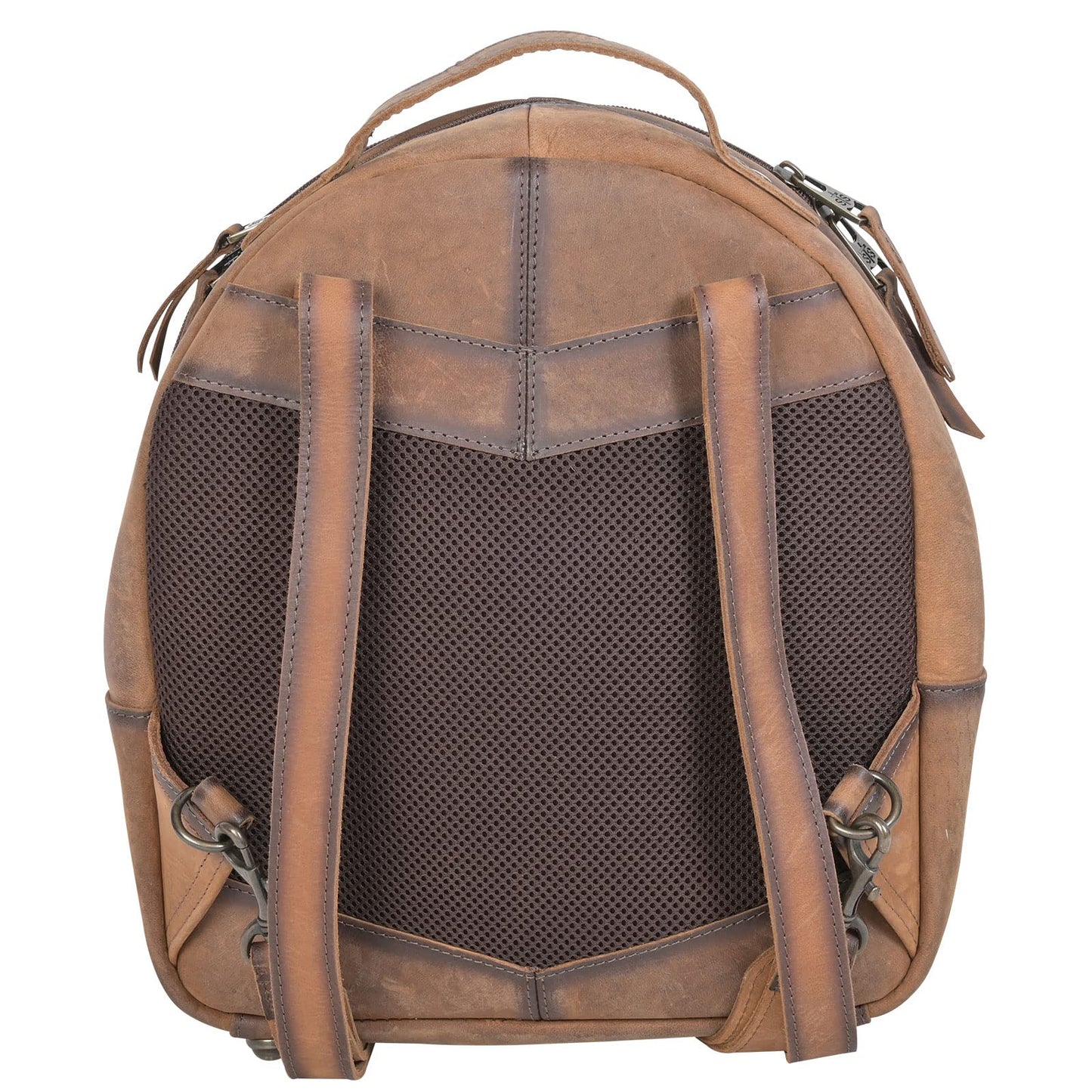 STS RANCHWEAR Women's Cowhide Phoenix Casual Durable Leather Brown Backpack with Adjustable Shoulder Straps