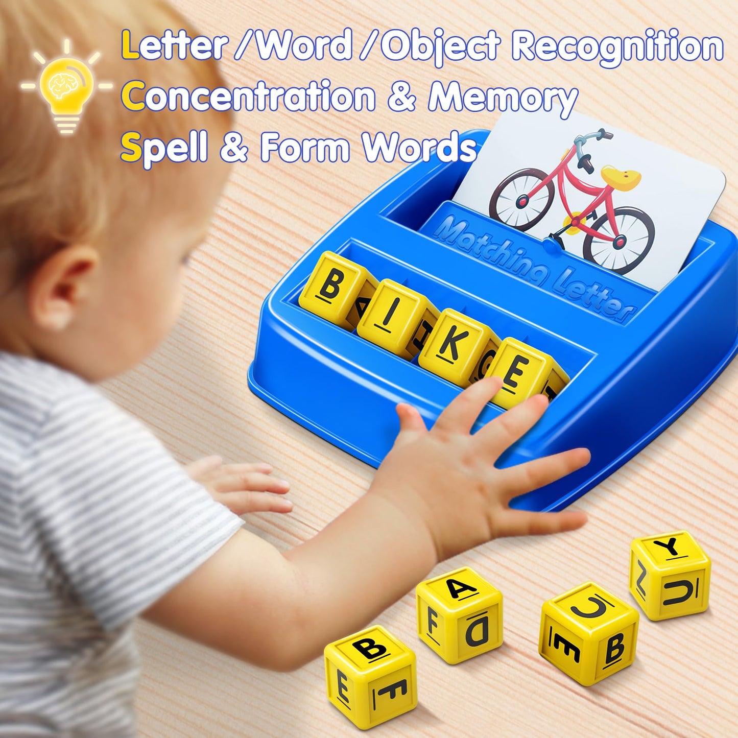 NARRIO Matching Letter Game – Educational ABC Learning Toy for Kids Ages 3–8, Fun Preschool Spelling Gift for Boys & Girls, Perfect for Birthdays & Christmas