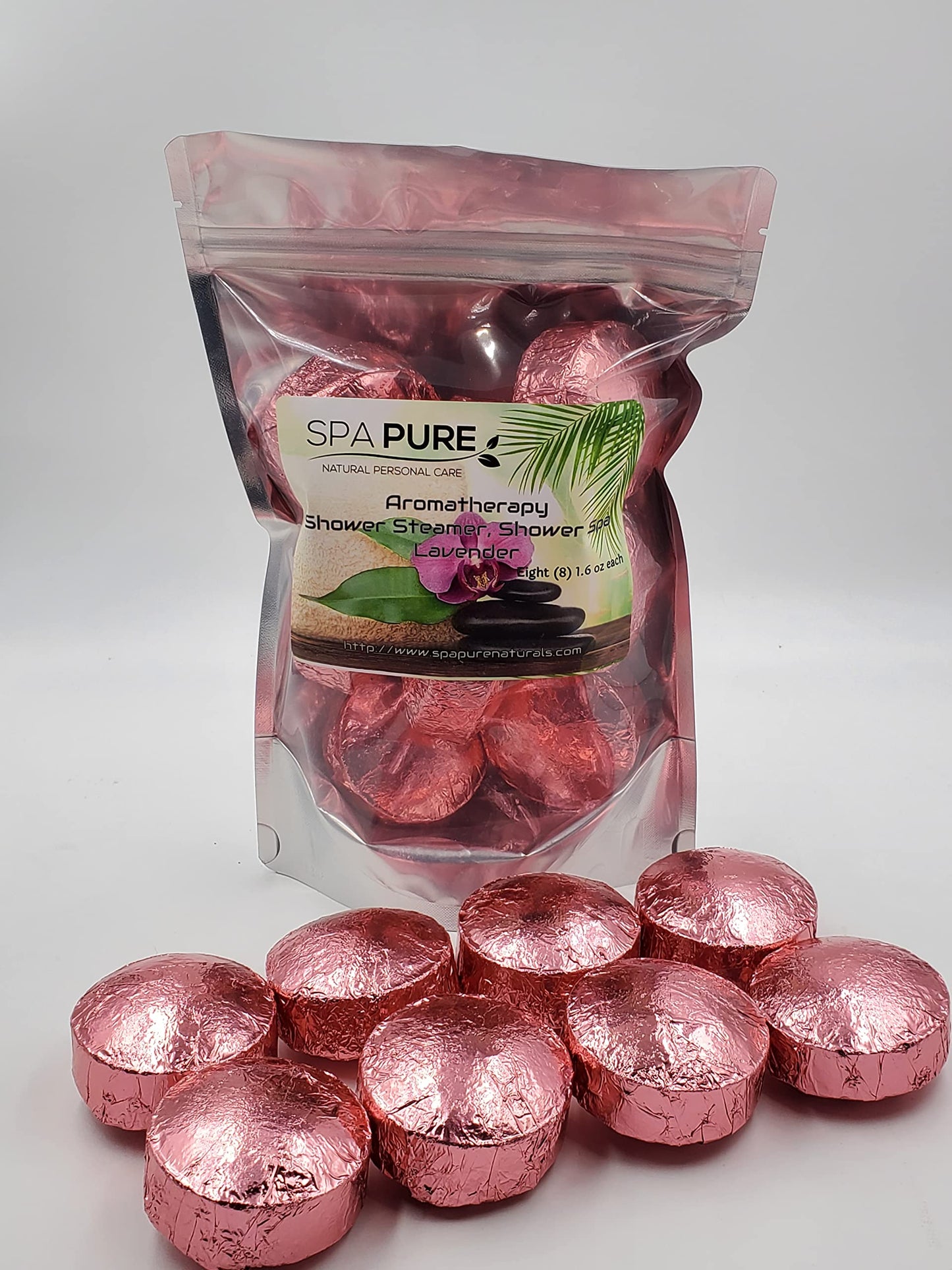 Spa Pure Aromatherapy Shower Steamers: 8 Aromatherapy Shower Bombs 1.6 oz each with 100% Natural/Organic Essential Oils - Transform Your Shower…