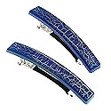 Camila Paris CP2956 French Hair Barrette Clip for Girls, Set of 2 Rubberized Metal Clasp Strong Hold Grip Hair Clips for Women, No Slip and Durable