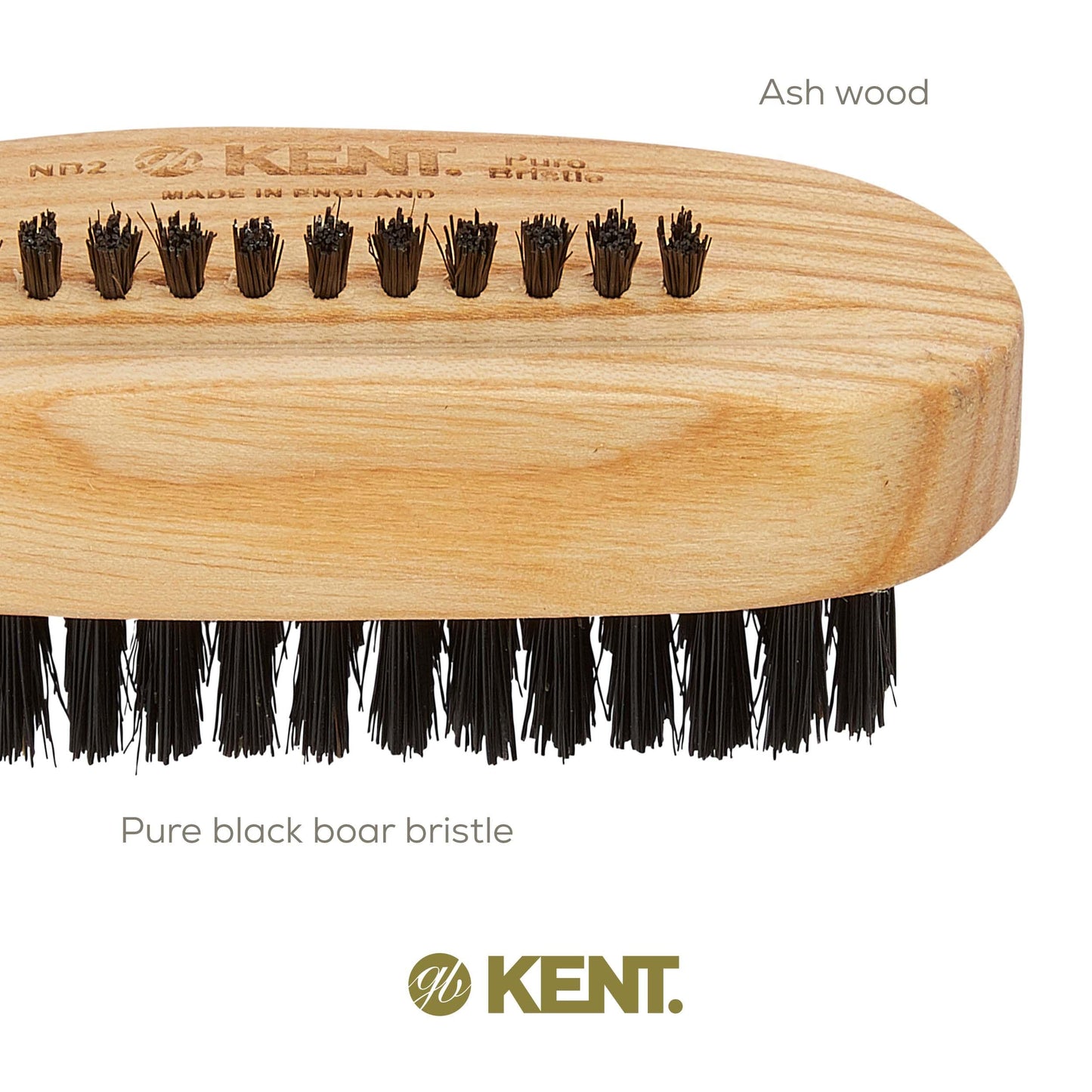 Kent NB2 Natural Bristle Fingernail Brush and Hand Scrub Brush, Beechwood Nail Brusher to Clean Nails and Scrubber for Hands and Feet Beauty & Personal Care KENT