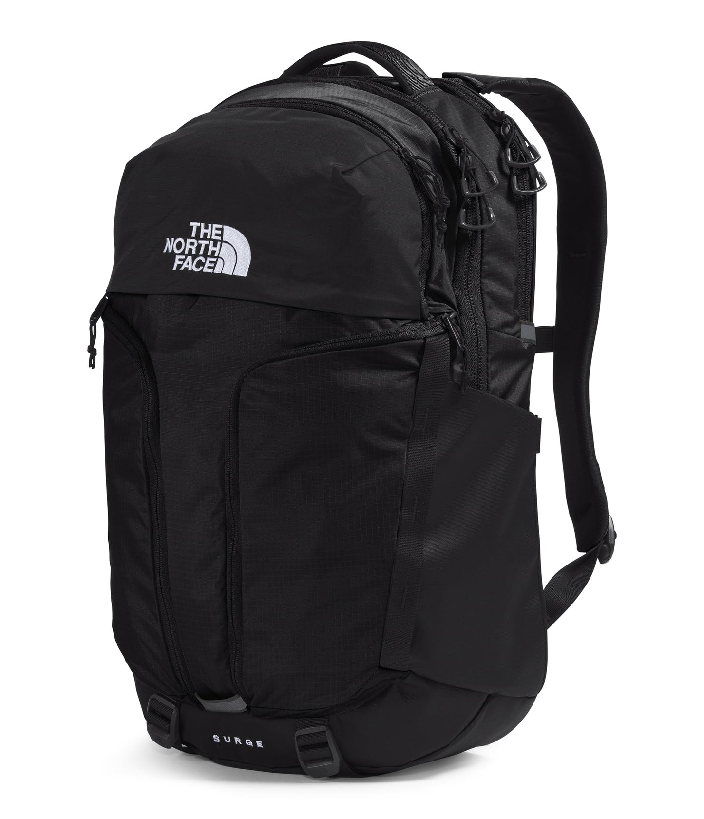 The North Face Surge Commuter Laptop Backpack - Daypack, Water Repellent, 16" Laptop Sleeve, Reflective Details, TNF Black/TNF Black-NPF, One Size