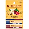 Burt's Bees 100% Natural Lip Balm, Wild Cherry and Vanilla Bean Blister Box, 0.3 Ounce, 2 Count