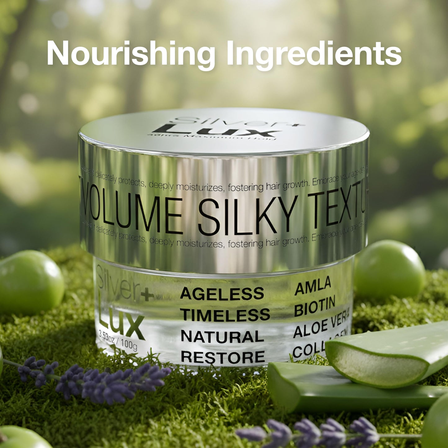 Lux Collection Edge Lux Silver+ Edge Control Gel 4C with Collagen, Aloe Vera, Castor Oil, Keratin, Biotin, and Olive Oil - Non-Flaking, Non-Greasy
