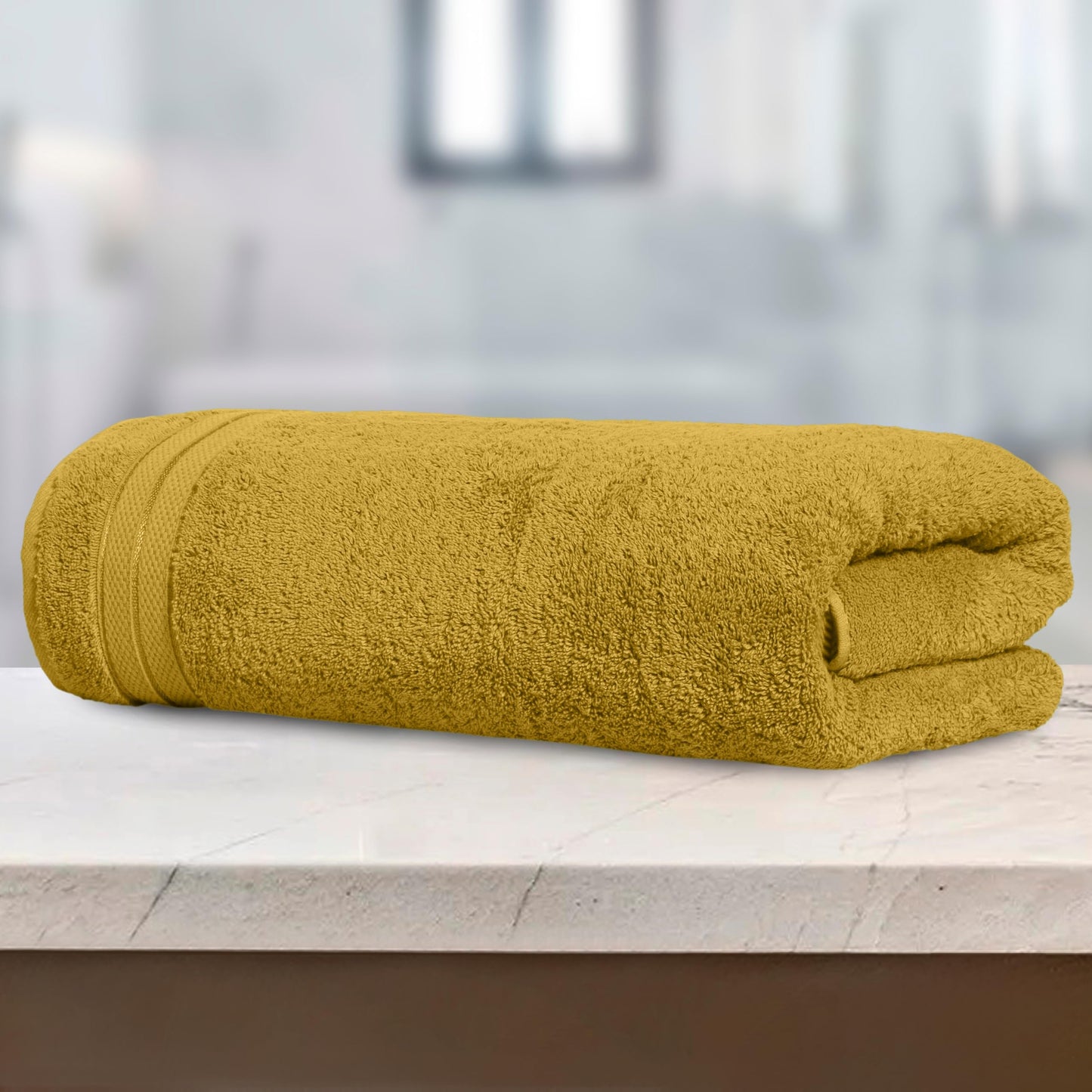 Elegant Comfort Three Line Popcorn Towel Set for Bathroom 35 x 70 inches, Premium Hotel Quality 1-Pack Jumbo Towels, 100% Turkish Cotton, Soft…