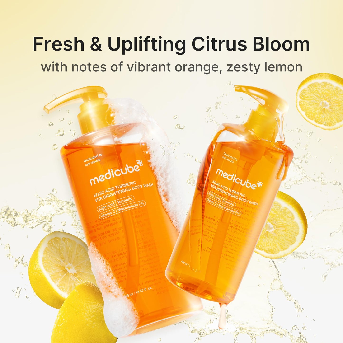 medicube Kojic Acid Turmeric Brightening Body Wash | Gentle Shower Gel for Uneven Skin | Niacinamide, Vitamin C, AHA/BHA | Deep Cleansing, Hydrating Beauty and Personal Care medicube