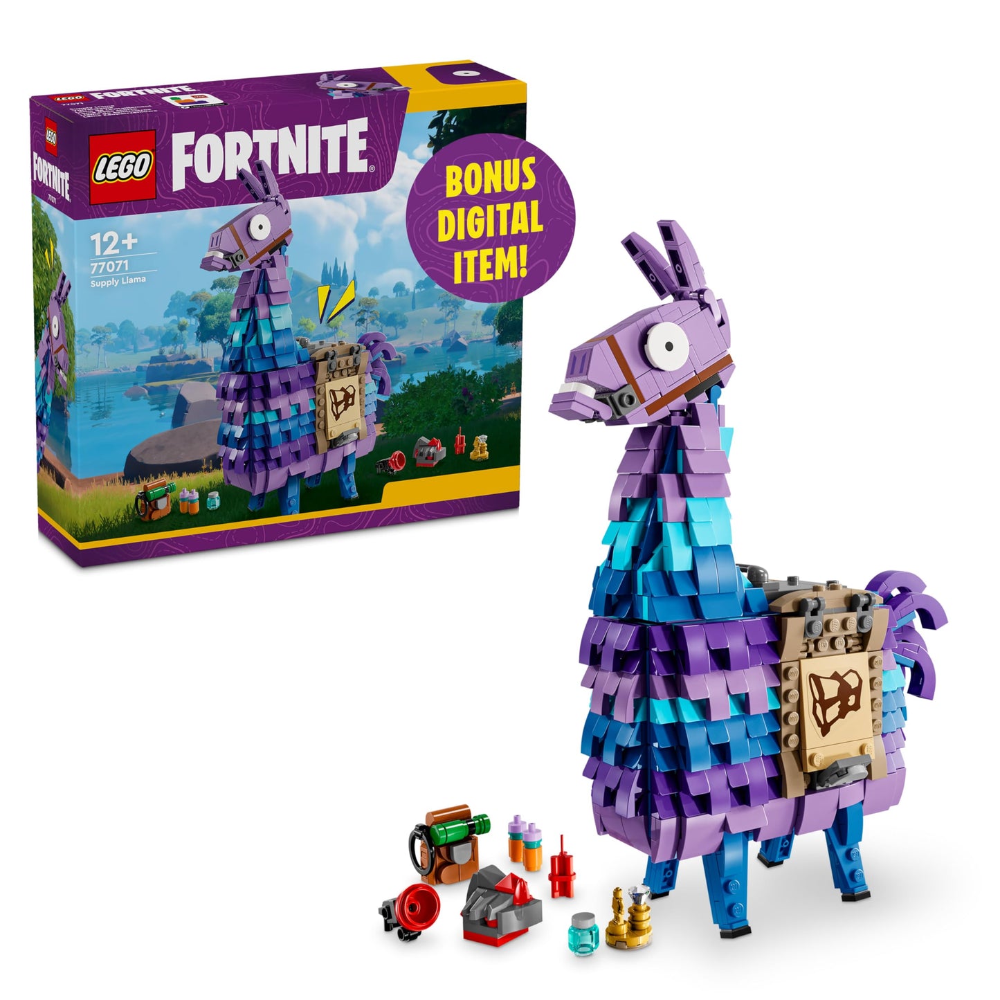 LEGO Fortnite Supply Llama 77071 Building Set, Collectible Display Model for Gamers, Fun Gift Toy for Kids, Boys & Girls Ages 12+