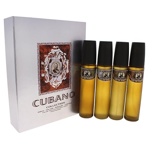 CUBANO VARIETY by Cubano"SET-4 PIECE VARIETY WITH CUBANO GOLD, SILVER, BRONZE & COPPER - EACH EDT SPRAY 2 OZ"