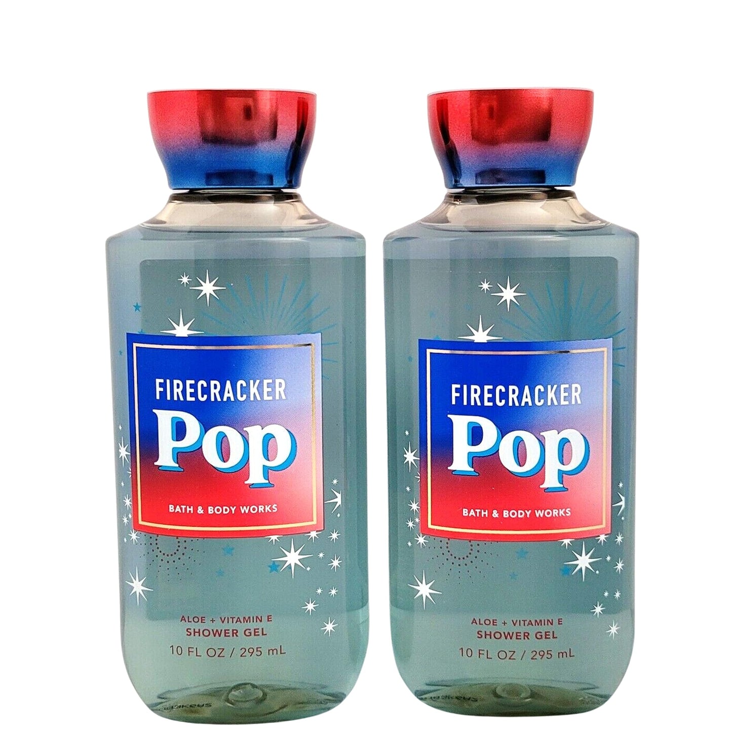 Bath & Body Works Shower Gel Gift Set 10oz Each Pack of 2 (Firecracker Pop) 10.00 Ounce (Pack of 2)