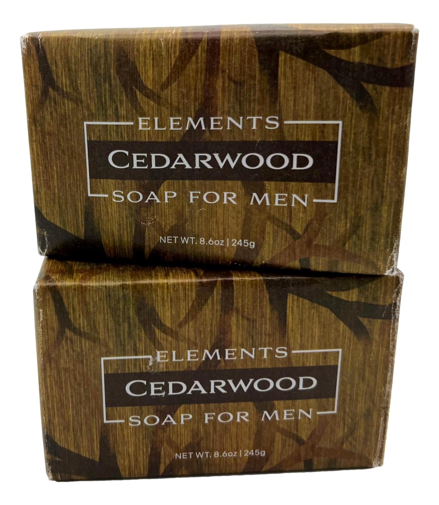 Greenwich Bay Trading Co. Elements Cedarwood Soap for Men, 8.6 oz Bars, Set of 2