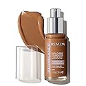 Revlon Illuminance Skin-Caring Liquid Foundation, Hyaluronic Acid, Hydrating and Nourishing Formula with Medium Coverage, 513 Brown Suede, 1 fl oz