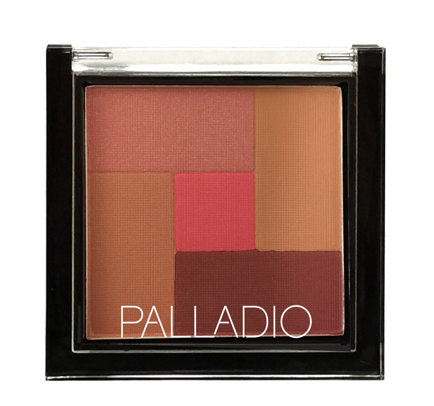 Palladio 2-In-1 Mosaic Blush and Bronzer, Silky Smooth Face Makeup Pressed Powder, Five Color Hues from Shimmering Pinks to Golden Browns, Rich