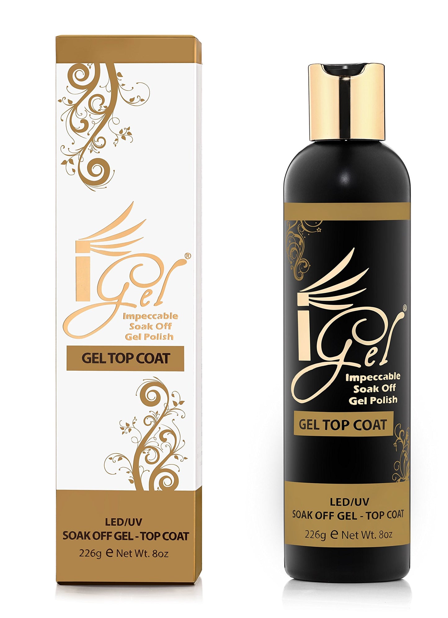 iGel Impeccable Soak Off Gel Polish Top Coat Refill Kit 8 fl oz Beauty & Personal Care iGel Beauty