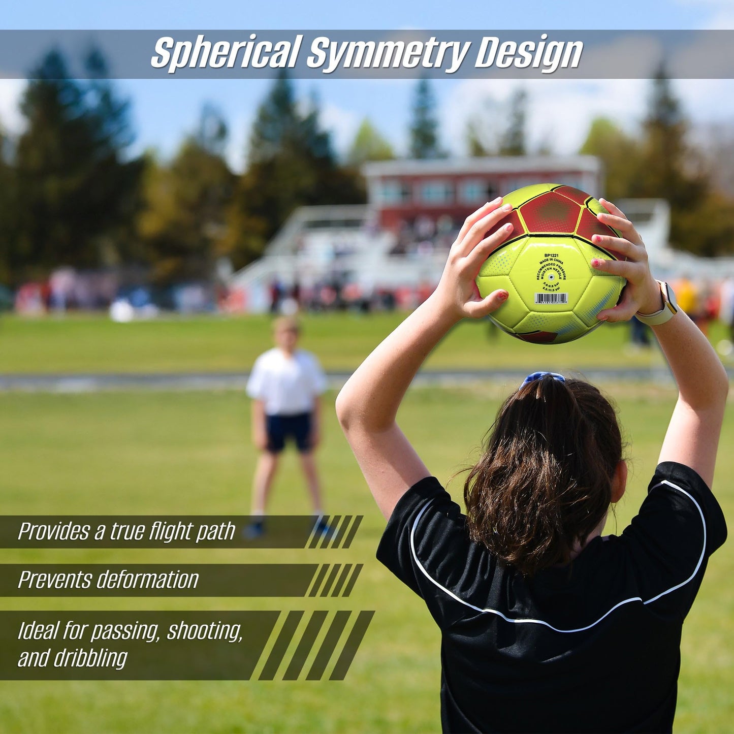 Vizari Cordoba Soccer Balls for Youth, Adult, Kids - Sizes 3, 4, 5 - Red, Orange, Blue, Pink & Yellow (Pack of 1, 6, 12)