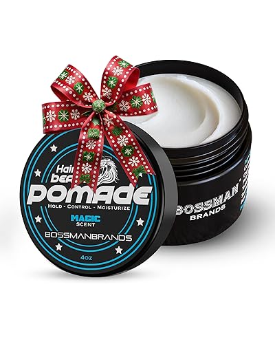 Bossman Hair & Beard Pomade for Men (Magic Scent) - Medium Hold & Moisturizing for Hair, Beard & Mustache Styling - Made in USA