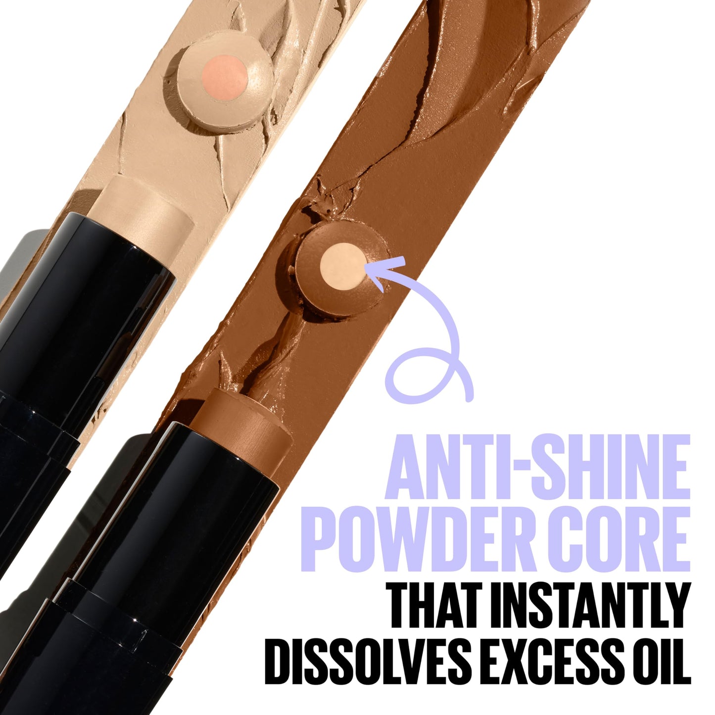 Maybelline Fit Me Shine-Free + Balance Foundation Stick, Multi-Use Face Makeup and Contour Stick For Natural, Matte Coverage, Ivory, 1 Count