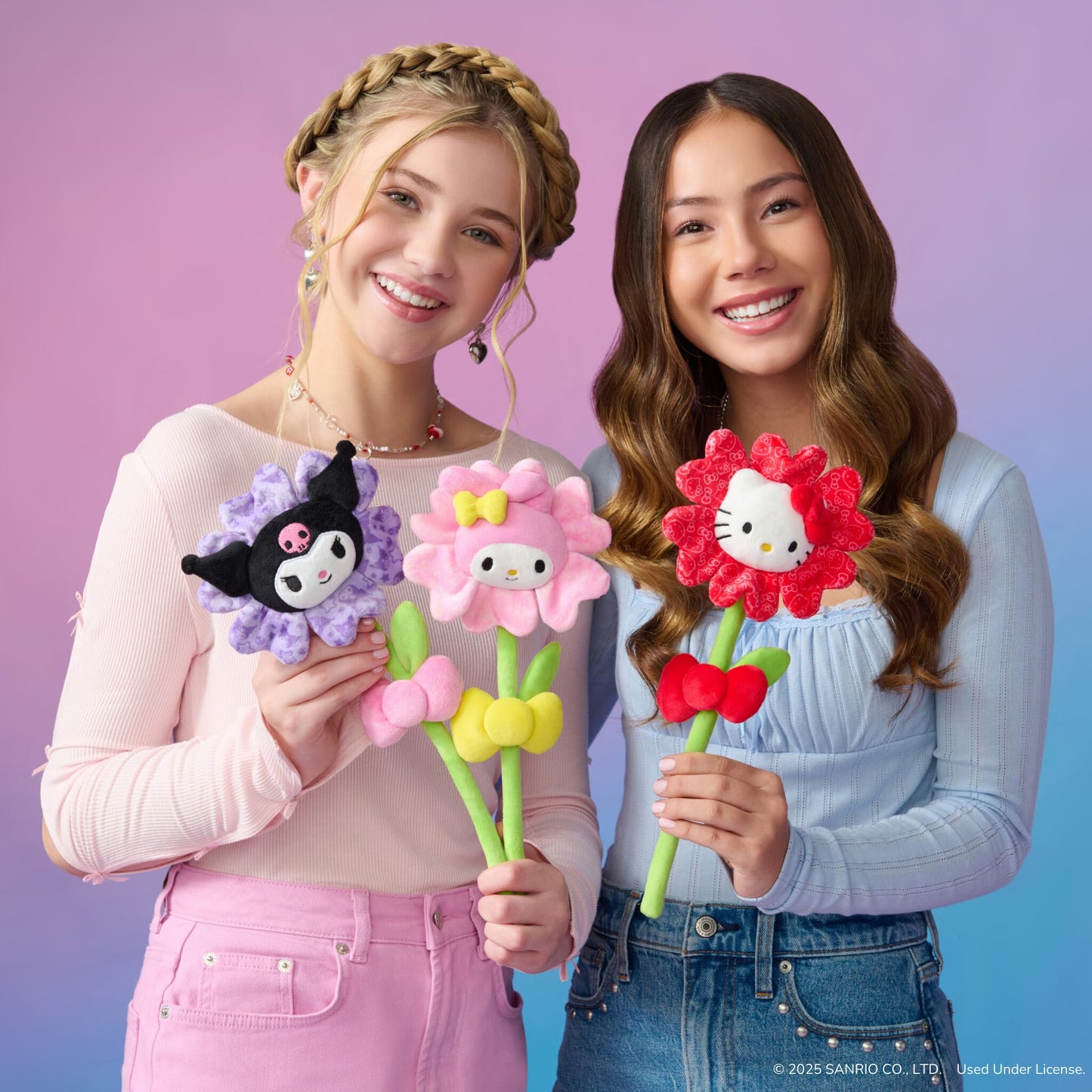 Jazwares Hello Kitty and Friends 14-inch Hello Kitty Red Plush Special Occasion Flower with Bendable Stem - Giftable Packaging - Officially Licensed…