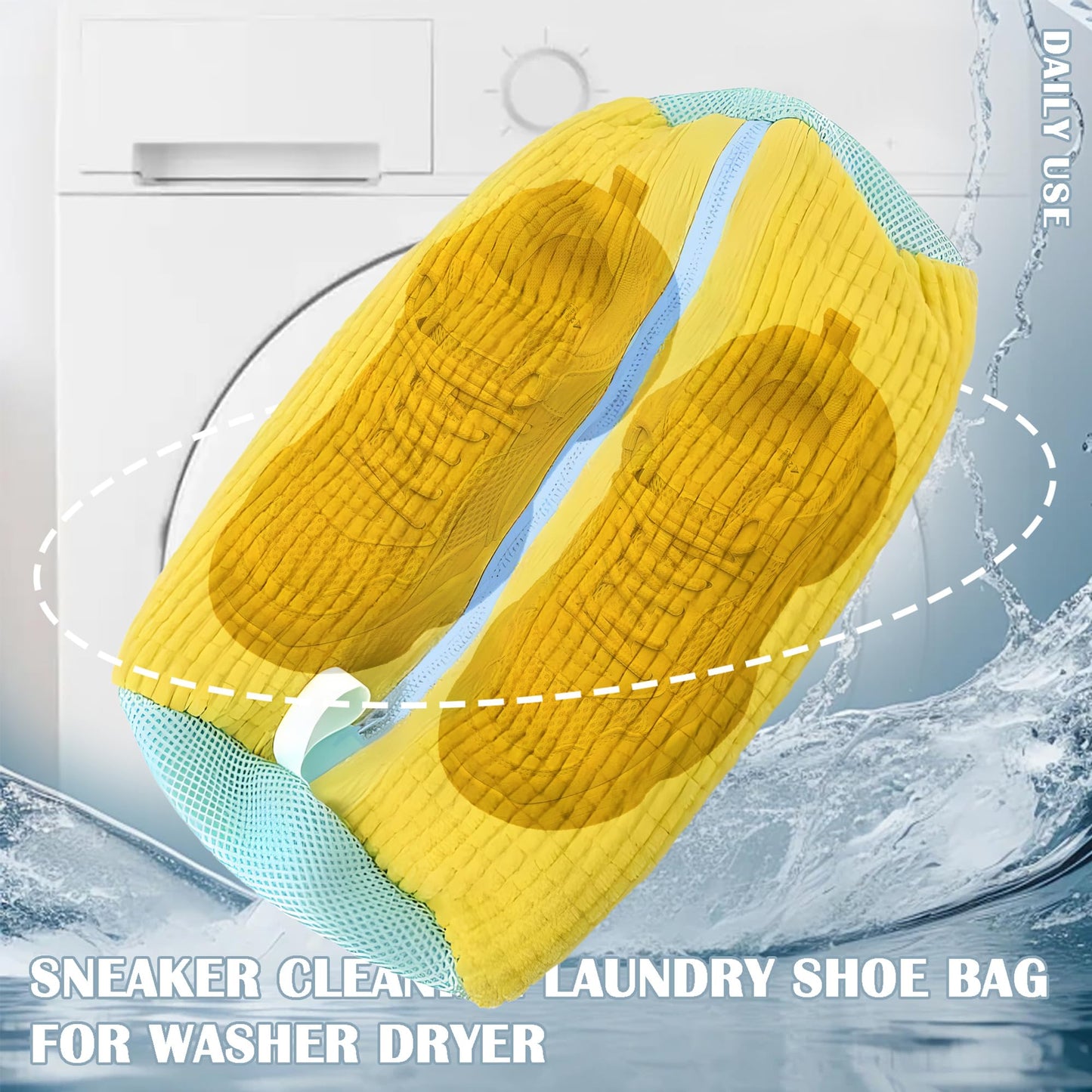 MACTANO Shoe Washing Machine Bag, Sneaker Cleaning Laundry Shoe Bag for Washer Dryer 2PCS