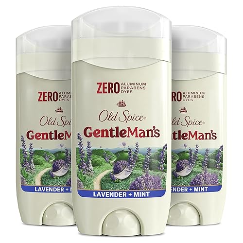 Old Spice GentleMan's Aluminum Free Dry Feel Deodorant for Men, 24/7 Lasting Freshness, Gentle on Skin with Skin Conditioners, Lavender + Mint Scent