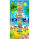Florida Beach Towel 30 x 60 inch 100% Cotton (1 Towel 30" x 60", Florida Signs)