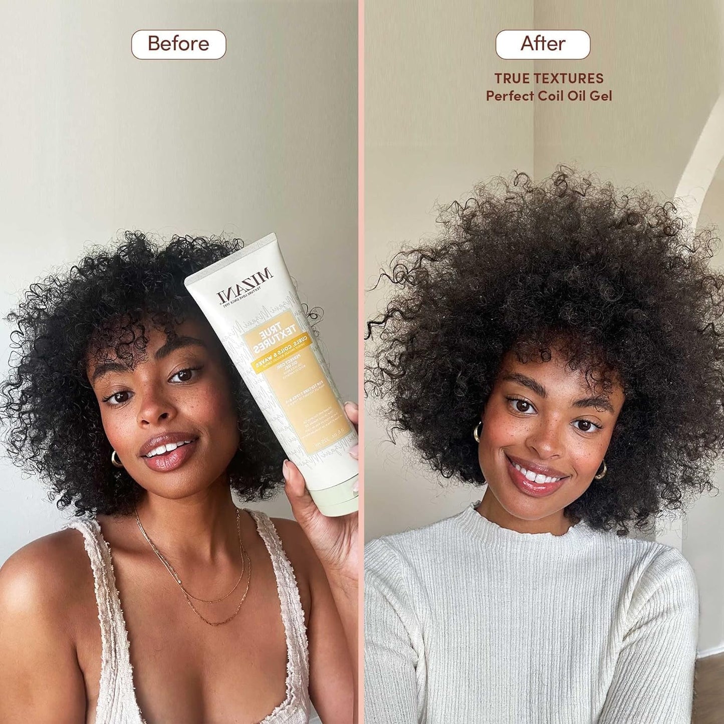 Mizani True Textures Perfect Coil Oil Gel - Curly Hair Gel for Wash and Go Styles, with Olive & Coconut Oil, Anti Frizz, Silicone-Free, No Drying