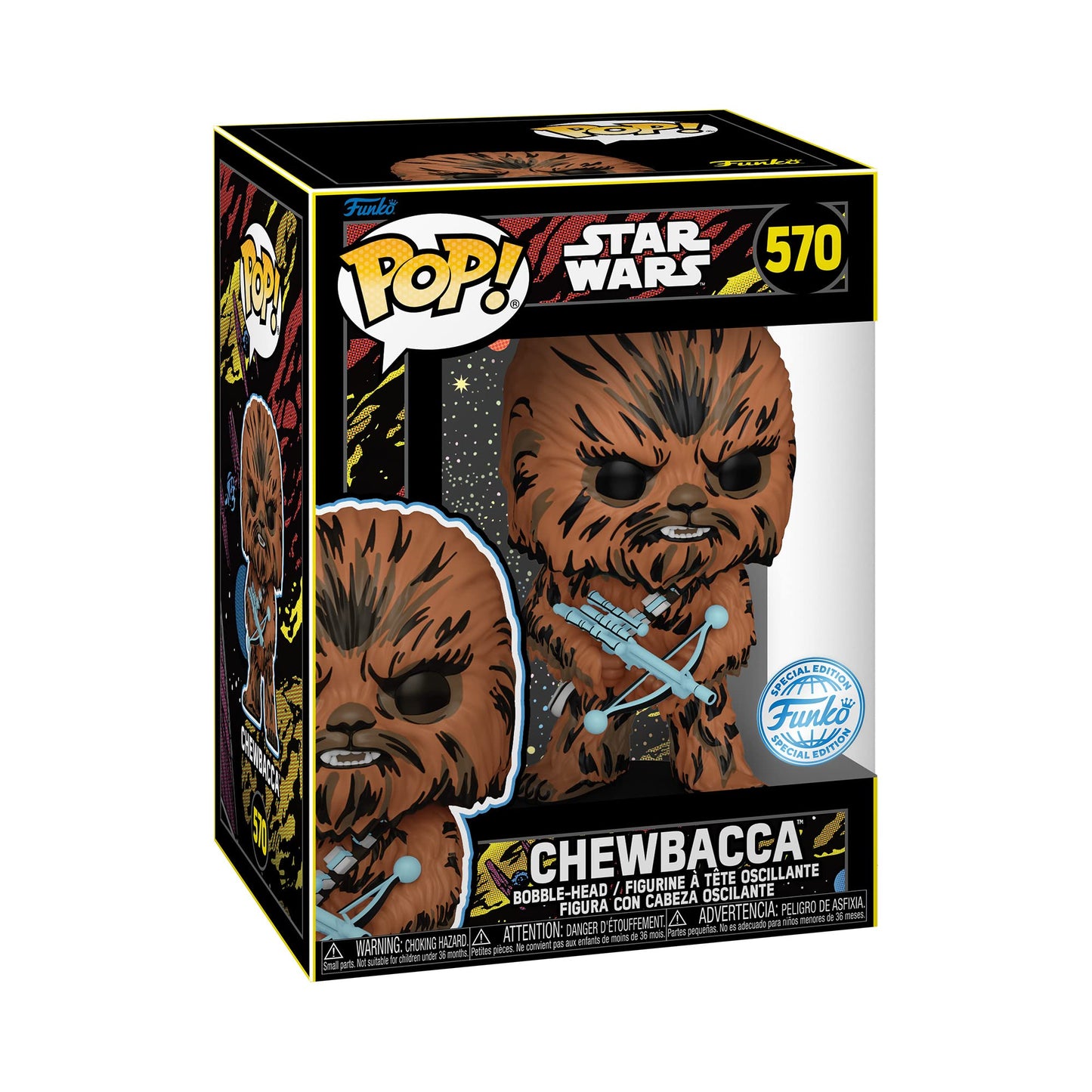Funko Pop! Star Wars: Retro Series - Chewbacca, Special Edition Exclusive Vinyl Bobblehead #570