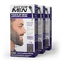 Just For Men Touch of Gray Mustache & Beard, Beard Coloring for Gray Hair with Brush Included for Easy Application, Light & Medium Brown B-25/35, Pack