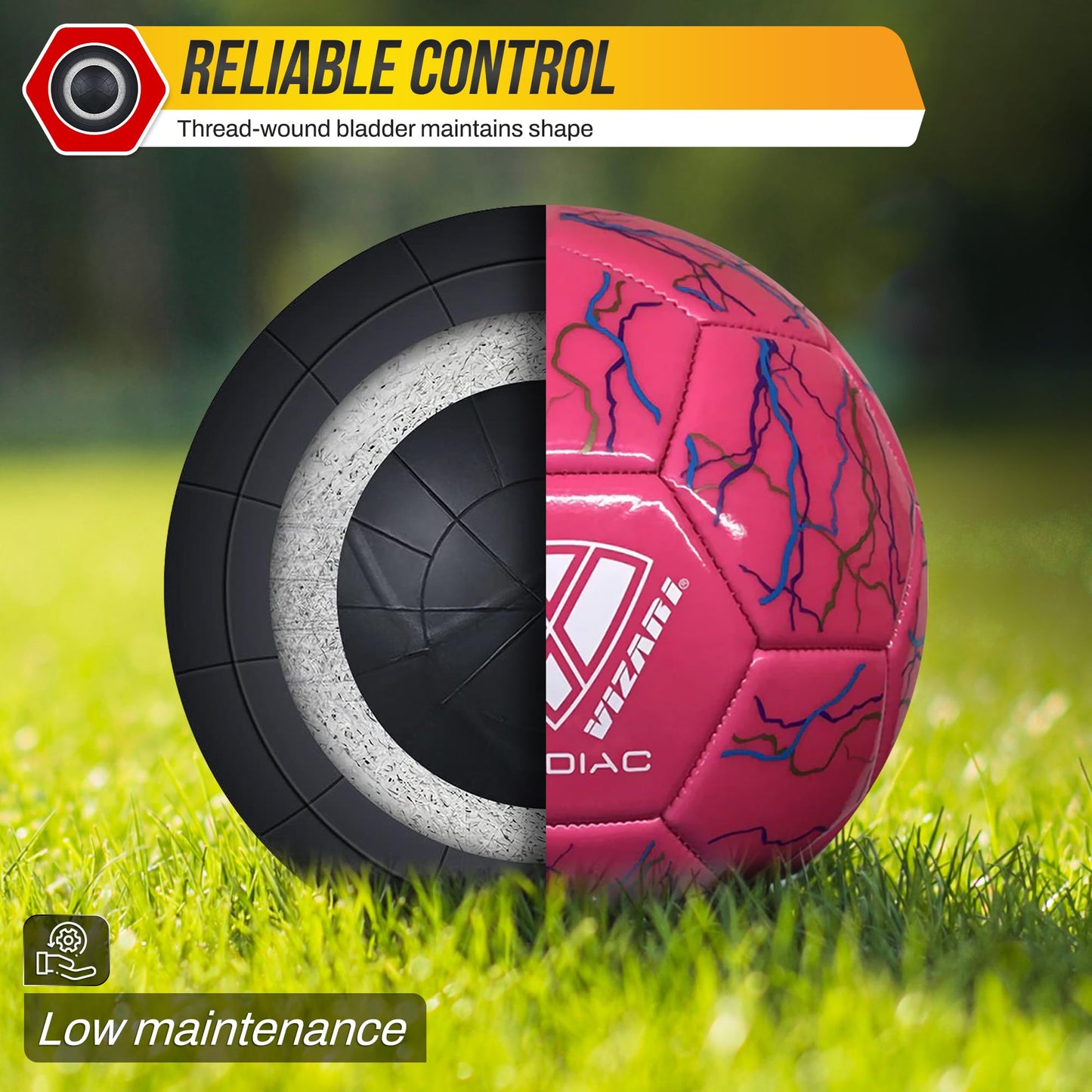 Vizari Zodiac Soccer Ball for Youth, Adults, Boys, Girls, Kids | Size 3,4,5 | Durable & Waterproof Synthetic Leather Soccer Ball (Bundle of 1, 6…