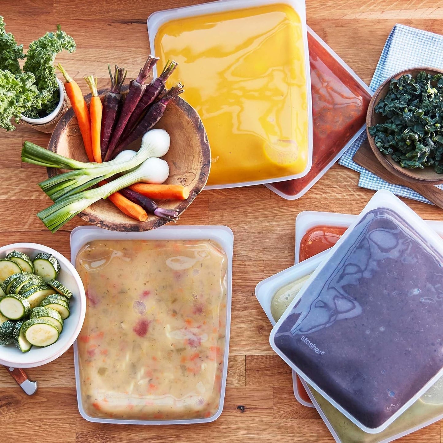 Stasher Premium Silicone Reusable Food Storage Half Gallon Bag, Aqua, Microwave, Sous Vide, Dishwasher, Oven and Freezer Safe, BPA Free, Leak-free…