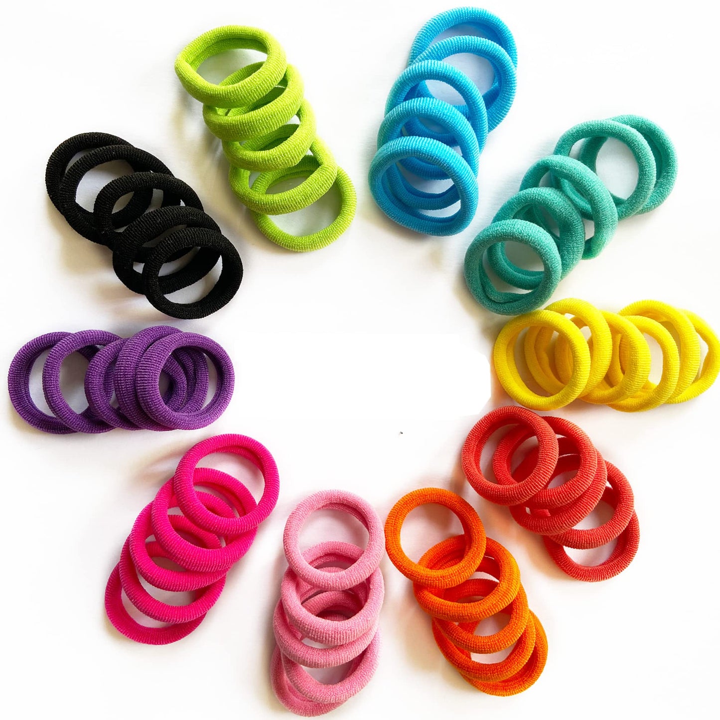 100 Pcs Baby Hair Ties, Seamless Cotton Toddler Hair Ties for Girls and Kids, Multicolor Small Soft No Damage Hair Elastics Ponytail Holders(10Colors) Beauty and Personal Care Omszte