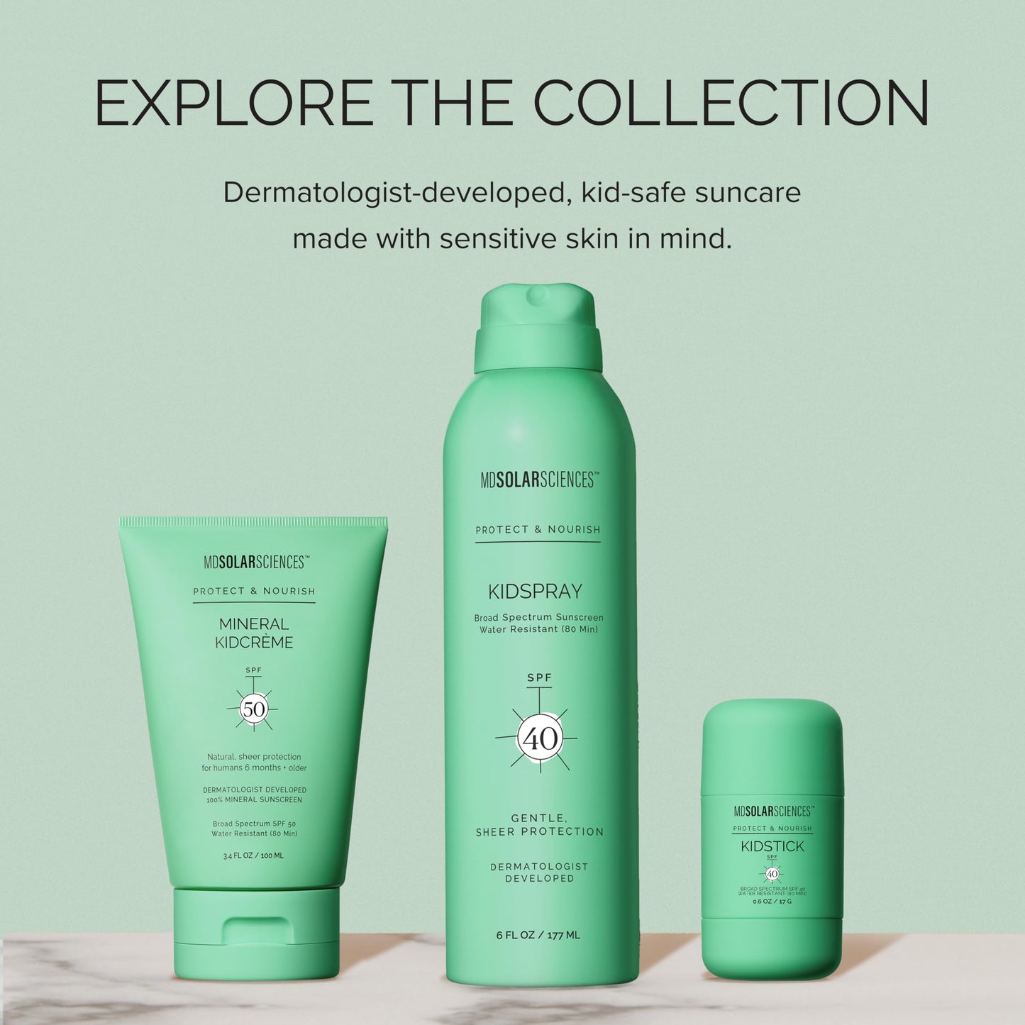 MDSolarSciences Mineral KidCrème SPF 50 | Gentle Kids Sunscreen | Zinc Oxide & Squalane Formula | Water-Resistant Fragrance-Free Protection | 3.4 Fl