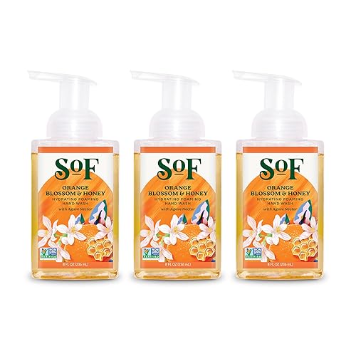 South Of France SoF Hydrating Foaming Hand Wash - With Organic Agave Nectar & Coconut Oil- Vegan & Non GMO- Free From Phthalates, Sulfates & Parabens