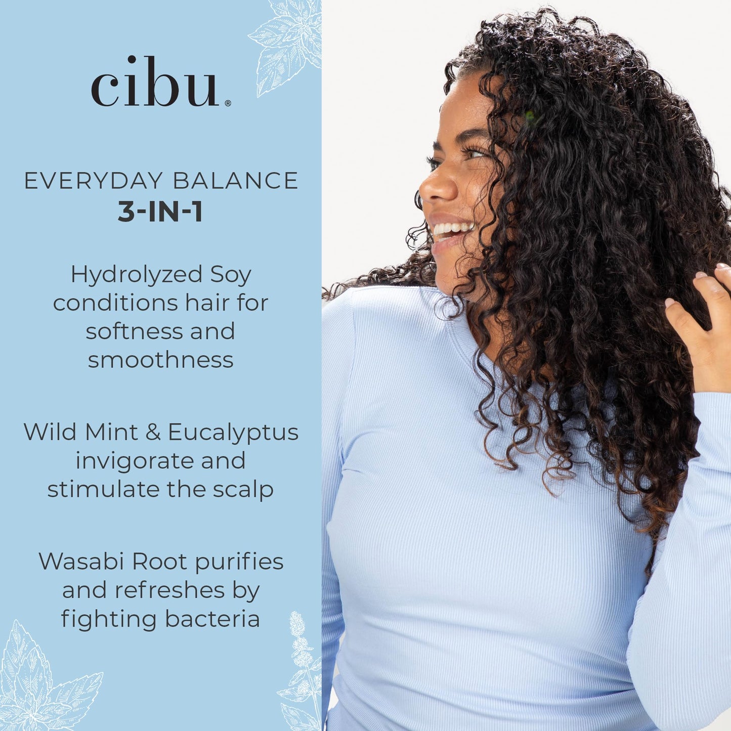 CIBU Shampoo, Conditioner & Body Wash 30021, 11.83 fl oz (350 ml), Sulfate-Free, Fresh Scent, For All Skin & Hair Types, Men/Women Hair, Body, Face