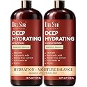 DEL SUR Hydrating Shampoo and Conditioner Set | 16 fl oz Each | with Camellia Japonica, Squalane, Hyaluronic Acid, Baobab Extract & Biotin | Deep