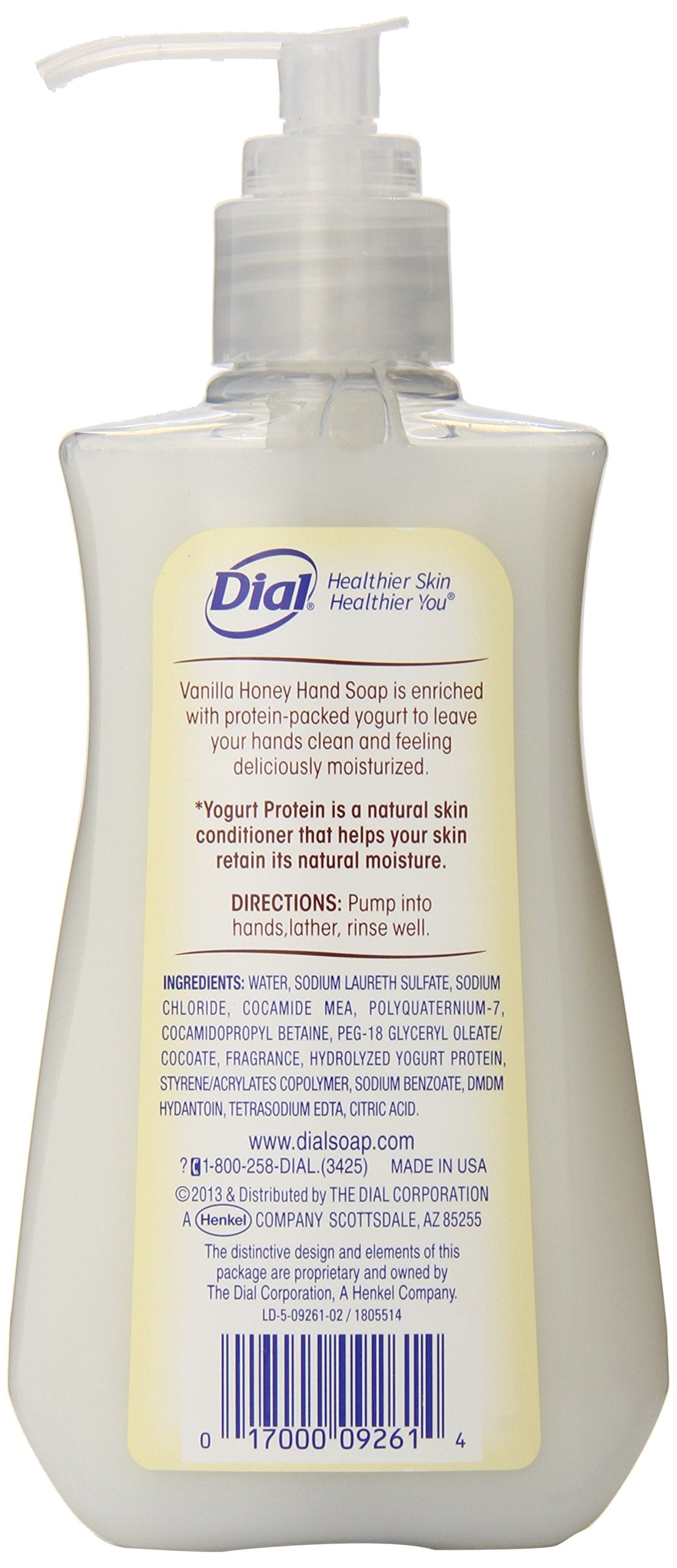 Dial, Liquid Hand Soap Vanilla Honey 7.50 Ounce