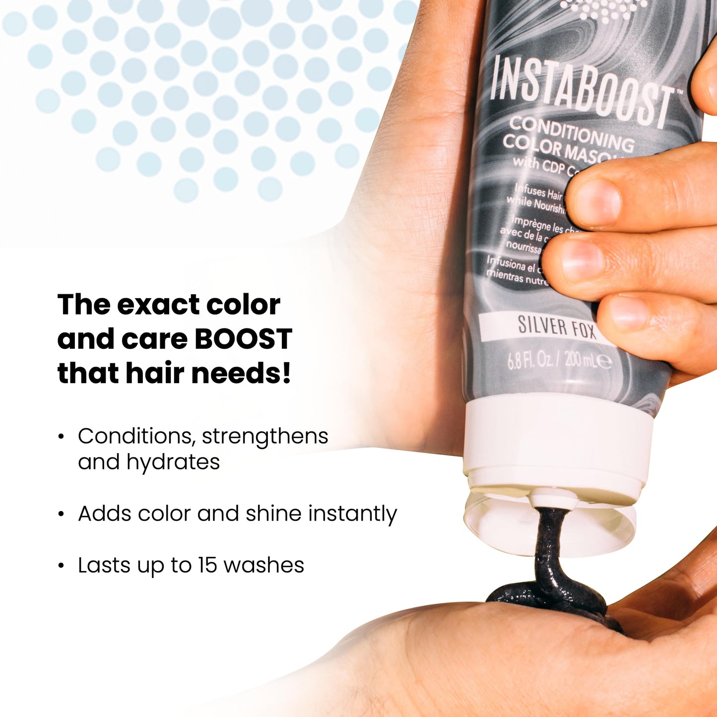 ALOXXI InstaBoost Conditioning Color Mask in Gloss Boss, Adds Glossy Shine and Deeply Conditions Hair, 6.8 Fl Oz
