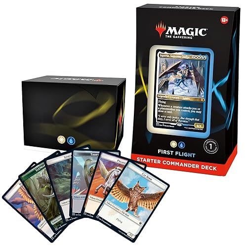 Magic: The Gathering Starter Commander Deck - First Flight (White-Blue) | Ready-to-Play Deck for Beginners and Fans | Ages 13+ | Collectible Card…
