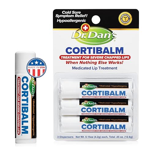 Dr. Dans CortiBalm Lip Balm Patented Formula 0.14 Ounces (3-Pack)
