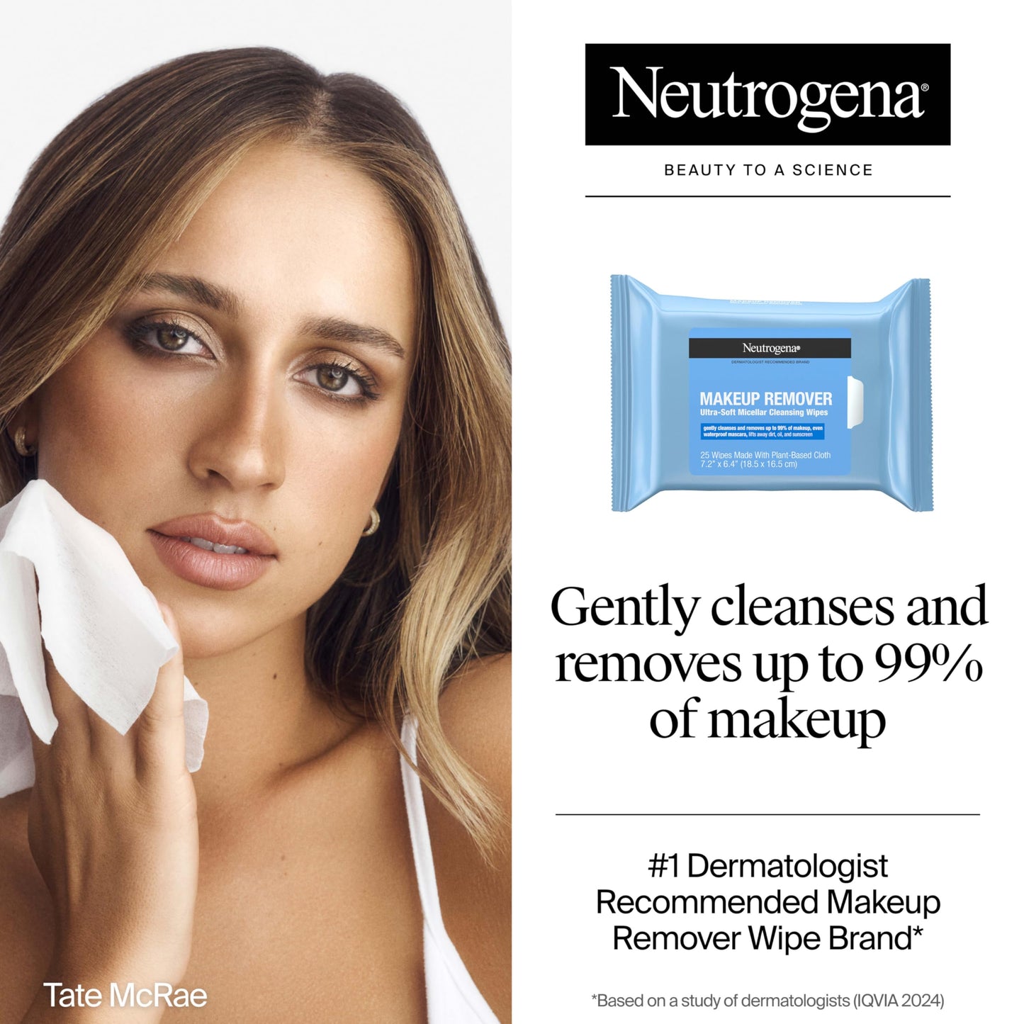 Neutrogena Day & Night Facial Cleansing Wipes, Makeup Remover Face Cleansing Towelettes & Night Calming Facial Cloths, 100% Plant Based Fibers Wipe