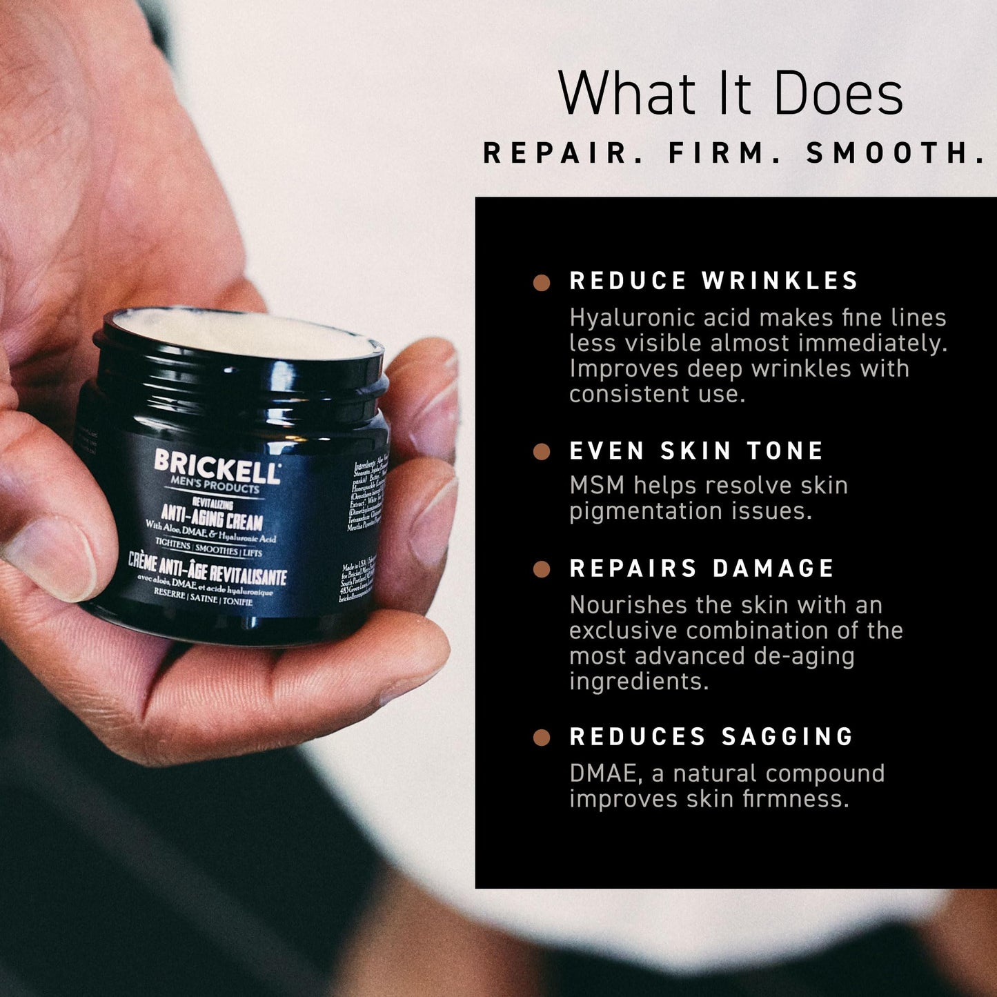 Brickell Men's Revitalizing Anti-Aging Cream For Men, Anti Wrinkle Night Face Cream To Reduce Fine Lines and Wrinkles, With Vitamin E, Jojoba Oil, Beauty and Personal Care Brickell Men's Products