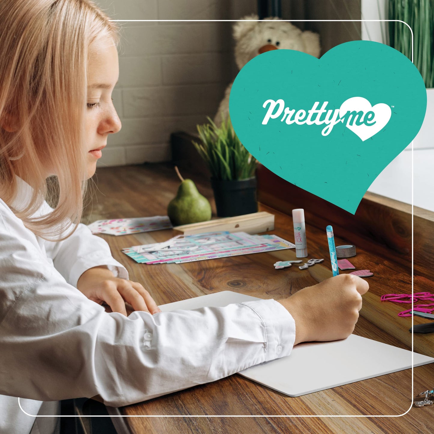 Pretty Me DIY Journal Kit for Girls – Scrapbook & Diary Art Set, Fun Crafts Gift for Tweens Ages 8–14, Birthday or Holiday Present