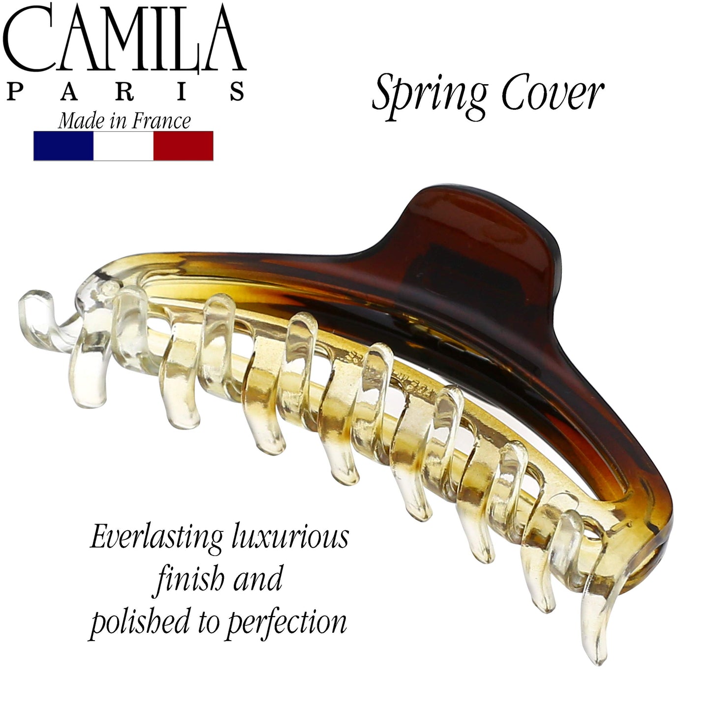 Camila Paris CP2381 French Hair Clip for Women, Small Narrow, Cristal, Girls Hair Claw Clips Jaw Fashion Durable and Styling Hair Accessories