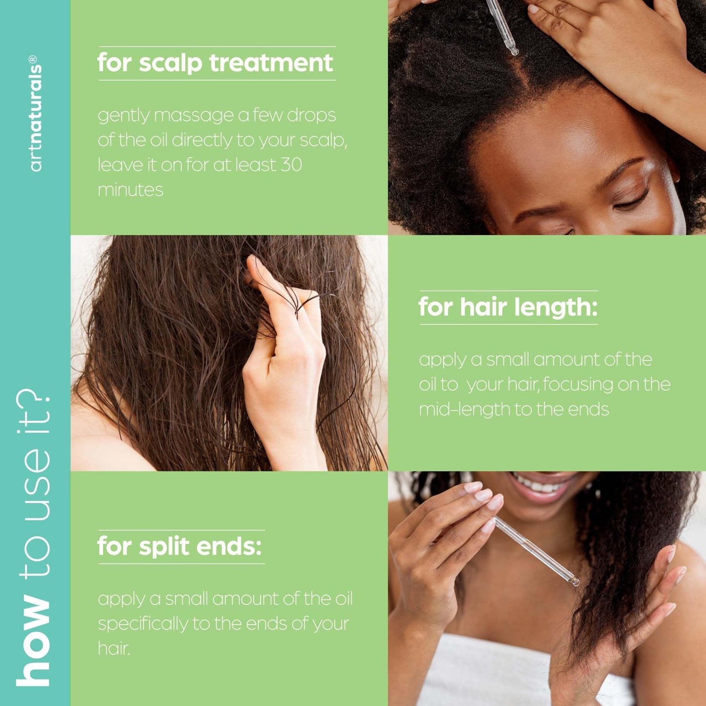 artnaturals Rosemary Mint Hair 4.0oz - Invigorating Nourishing Treatment for Hair & Scalp, Targeting Dryness, Damaged Hair, Split Ends for Healthy