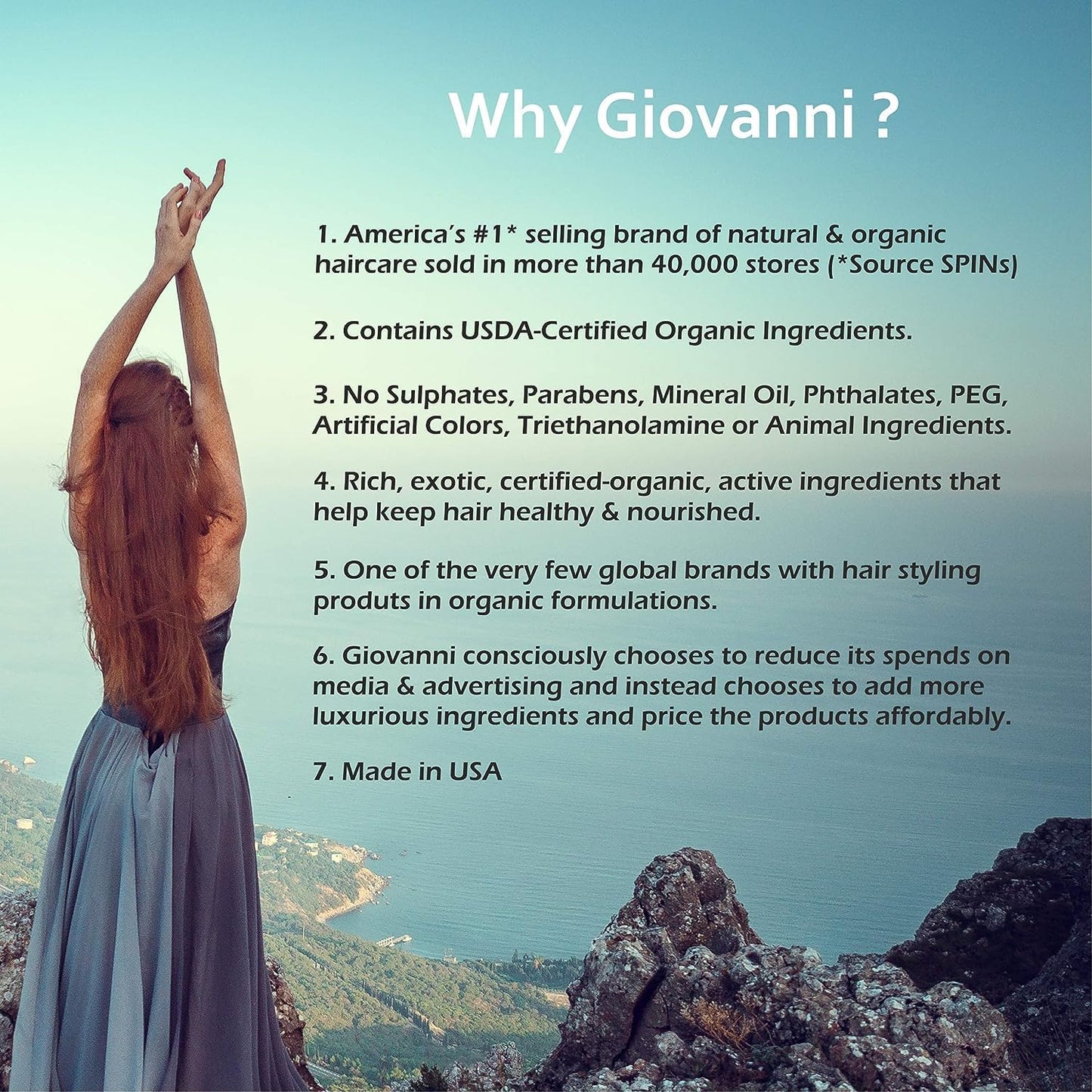 GIOVANNI Mousse Air-Turbo Charged, Hair Styling Foam - Lightweight for Natural Curls, Medium to Firm Hold, Add Texture & Shine, Curly Hair Products