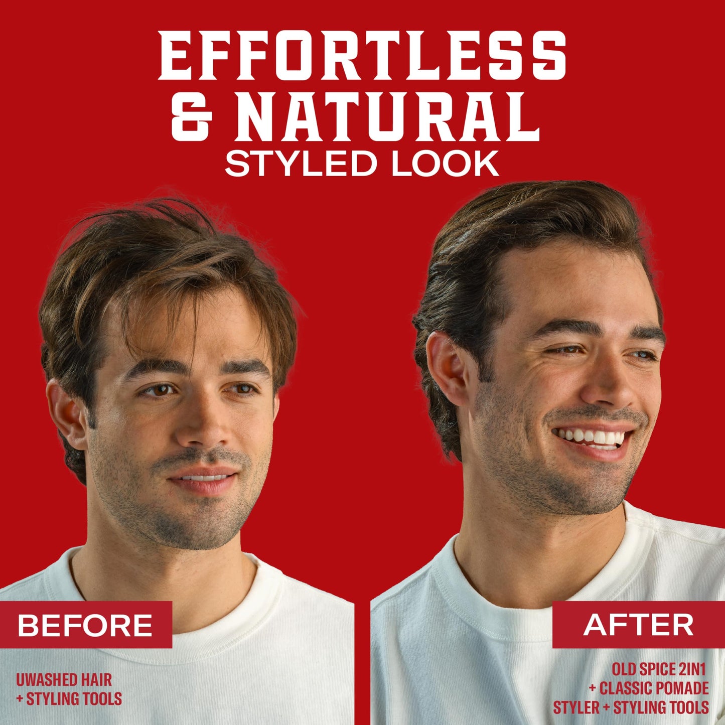 Old Spice Mens Hair Pomade, Healthy & Strong with Vitamin E & Biotin, Mens Hair Styling Pomade, Medium Hold, Matte Finish, 2.22 oz