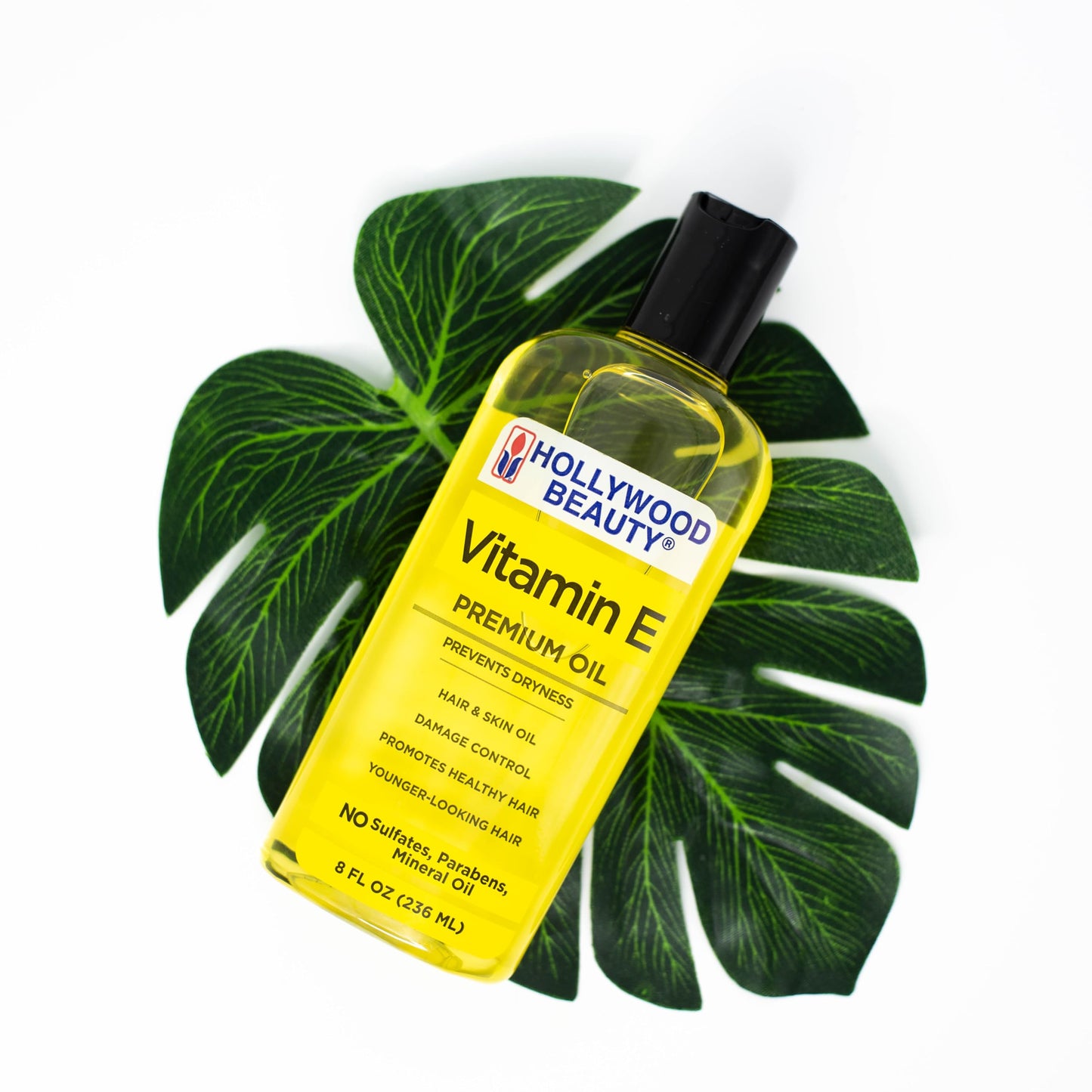 Hollywood Beauty Vitamin E Hair & Skin Oil, 8 oz - Prevents Dryness, Stimulates Healthy Hair Growth, Repairs Damaged Skin, Anti-Aging
