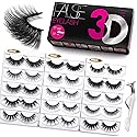 Eliace 3D Mink Lashes Natural Look 15 Mixed Styles 15 Pairs Fake Eyelashes Bulk Pack Handmade Luxurious Volume Fluffy Natural False Eyelashes