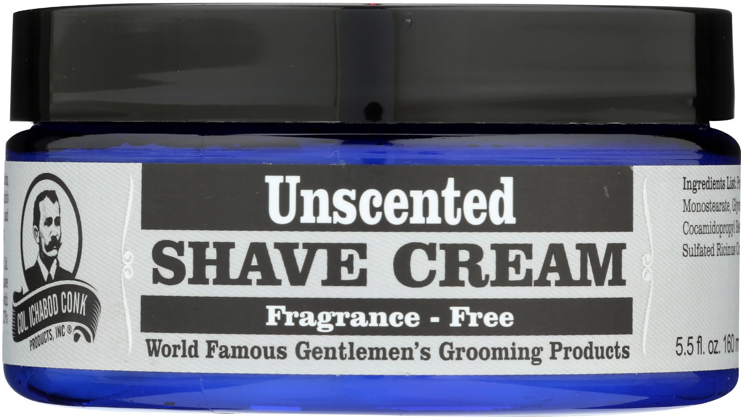 COLONEL CONK Shave Cream Unscented, 5.5 FZ